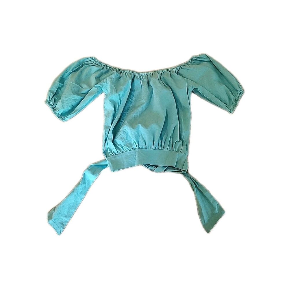 Ramy Brook Parker Puff Sleeve Tie Back Top $265 Square Neck Size Xxs
